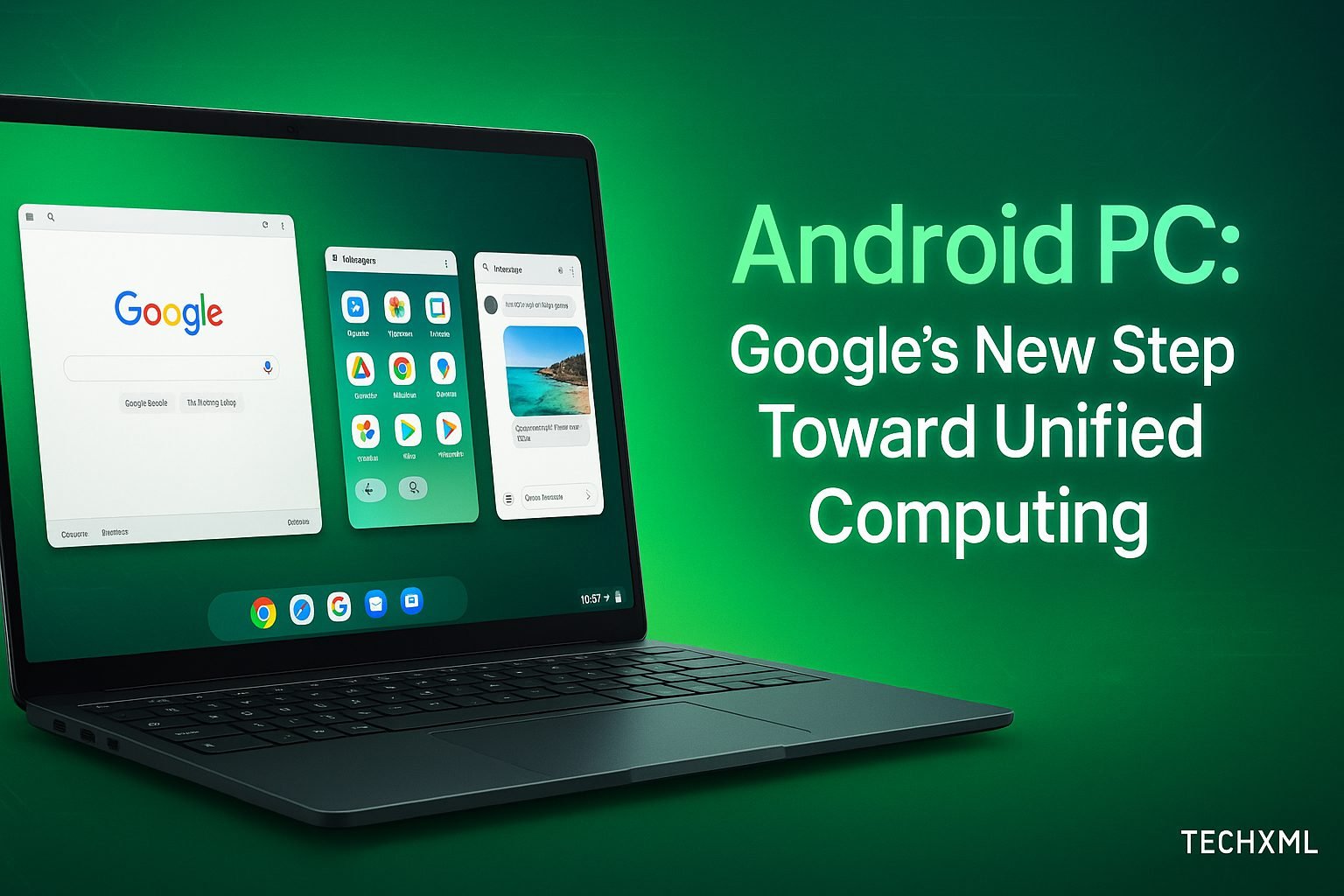 Android PC showcasing unified desktop interface