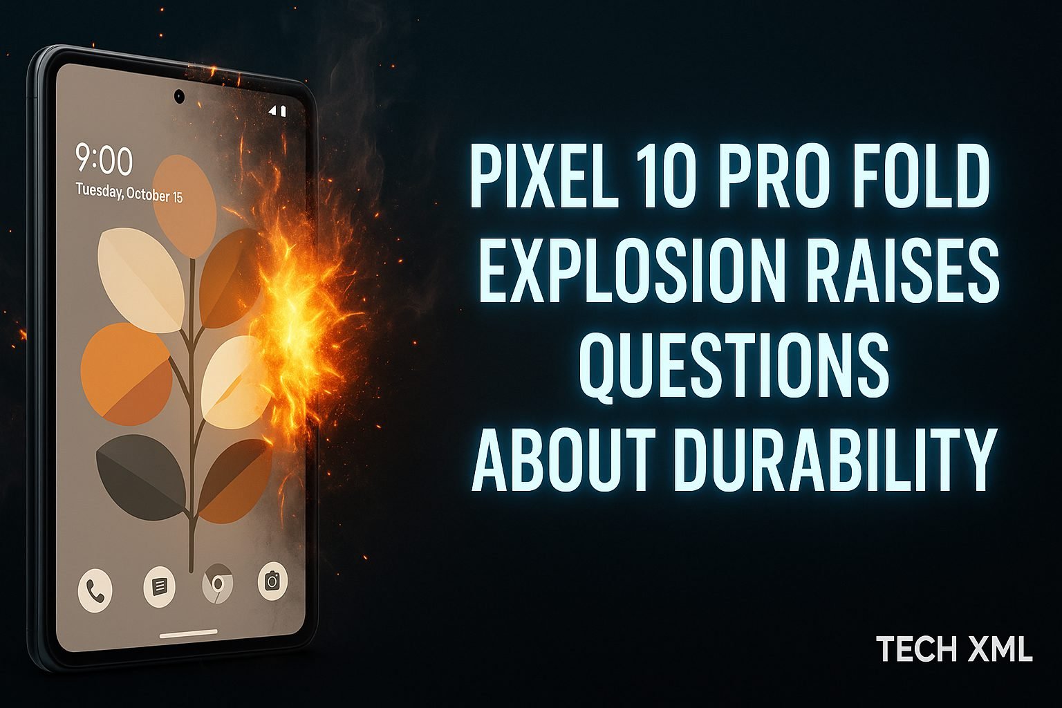 Pixel 10 Pro Fold explosion sparks global concern over foldable smartphone durability in 2025.