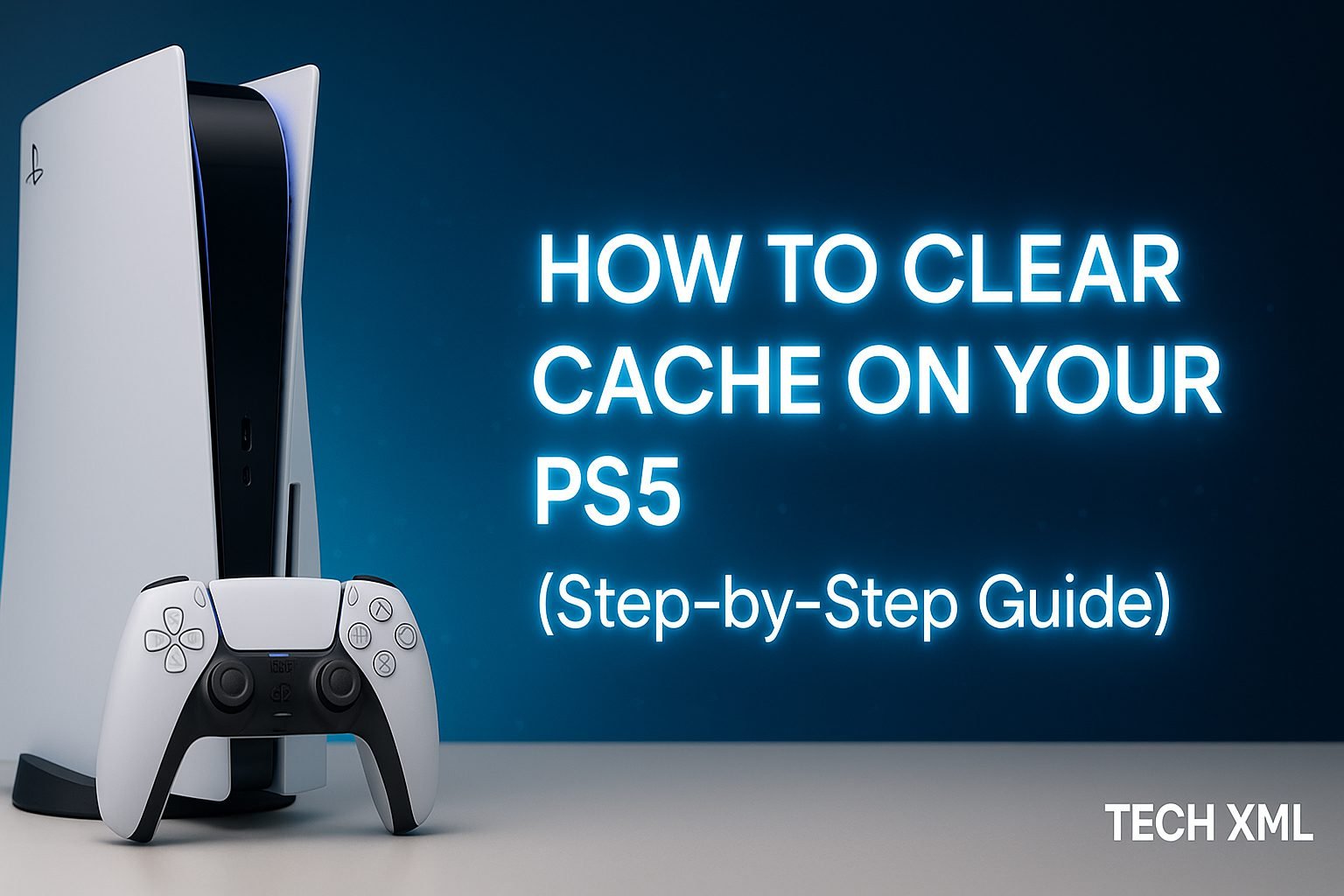 PS5 console showing Safe Mode screen for clearing cache