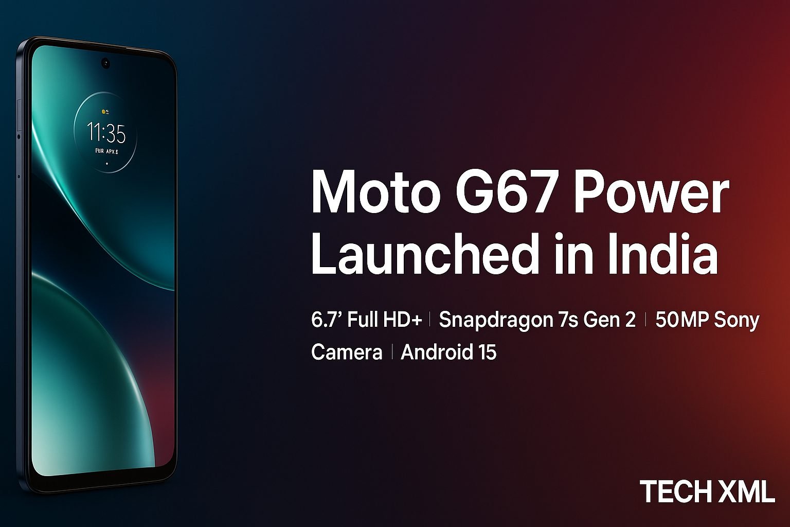 Moto G67 Power with Snapdragon 7s Gen 2 and 7000mAh battery launched in India