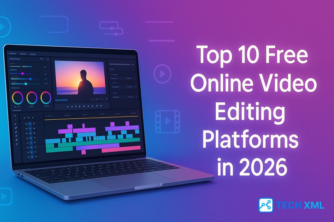 Modern online video editing interface showing clear timeline, clean controls, and vibrant workspace designed for creators who edit content in 2026.
