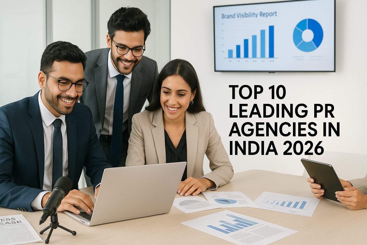 PR professionals planning media campaigns and digital outreach at the Top 10 Leading PR Agencies in India 2026.