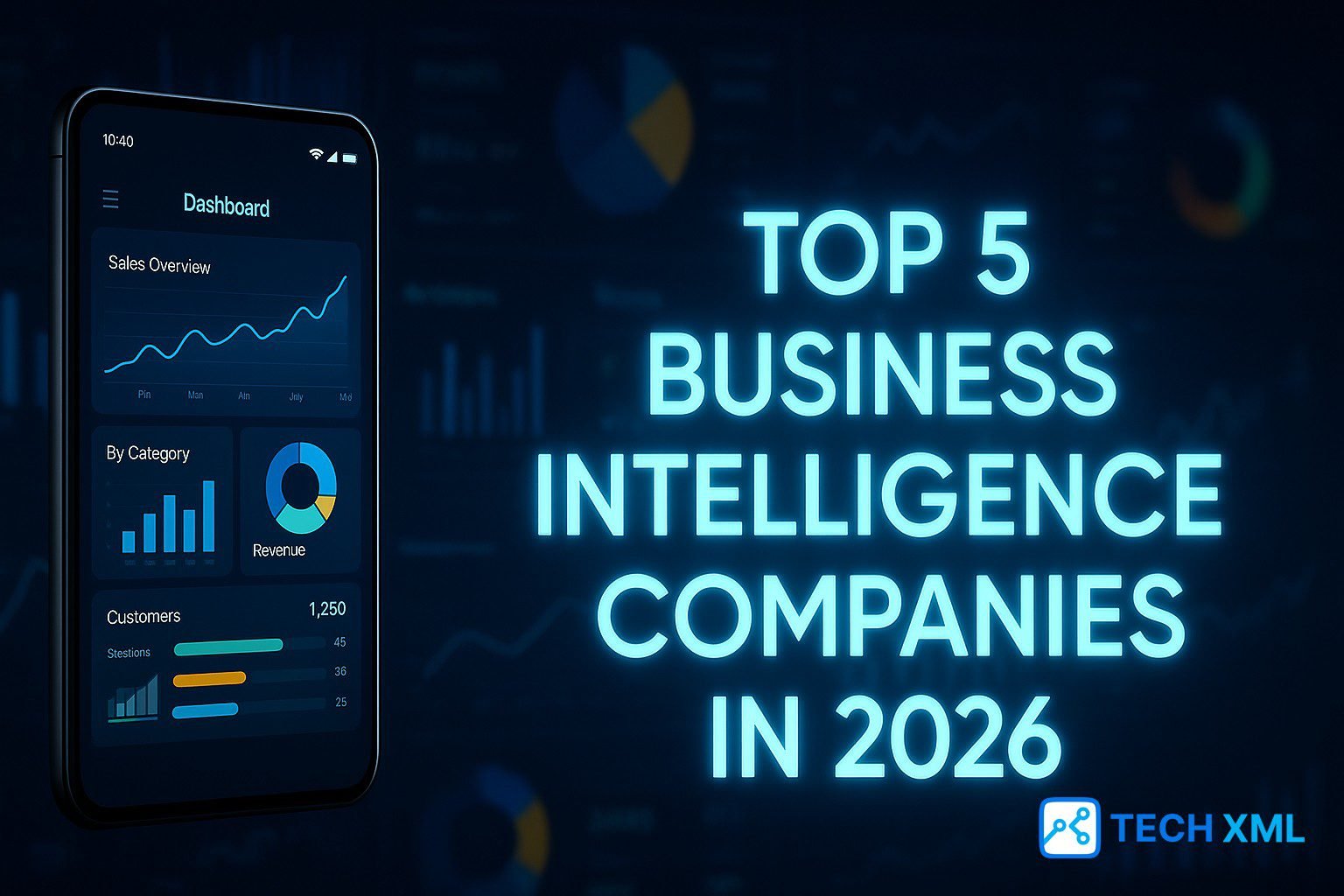 Analytics dashboard inspired by the Top 5 Business Intelligence Companies in 2026 showing charts and performance insights.