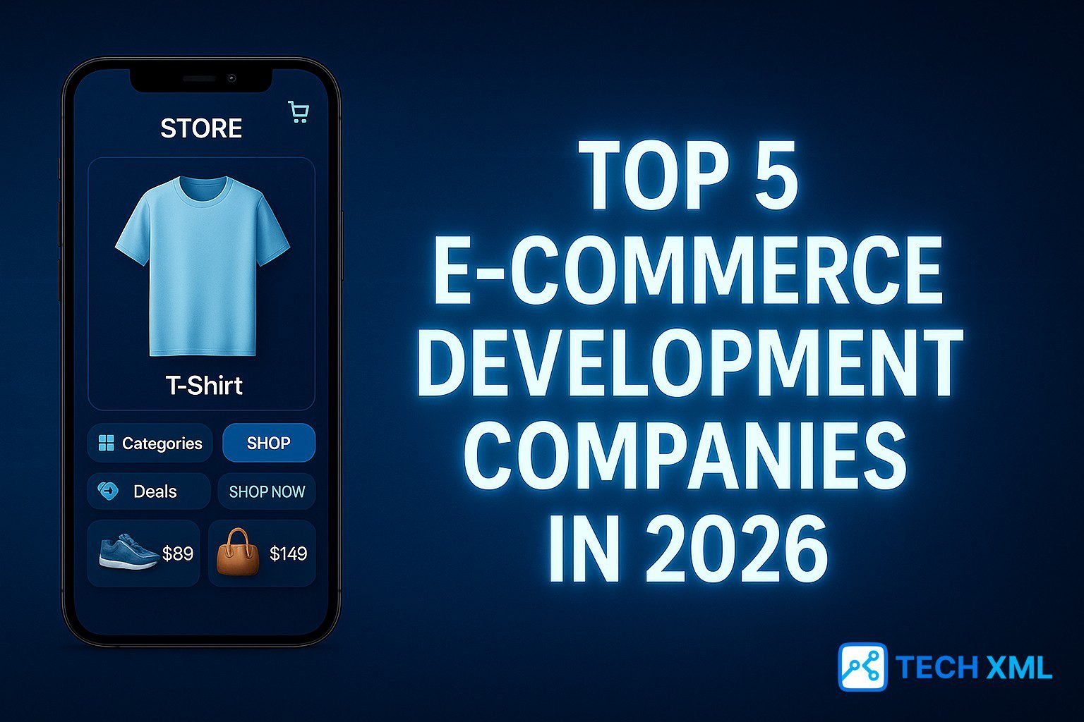 Top 5 ecommerce development companies in 2026 with modern UI design, secure platforms, and advanced online store solutions for growing brands