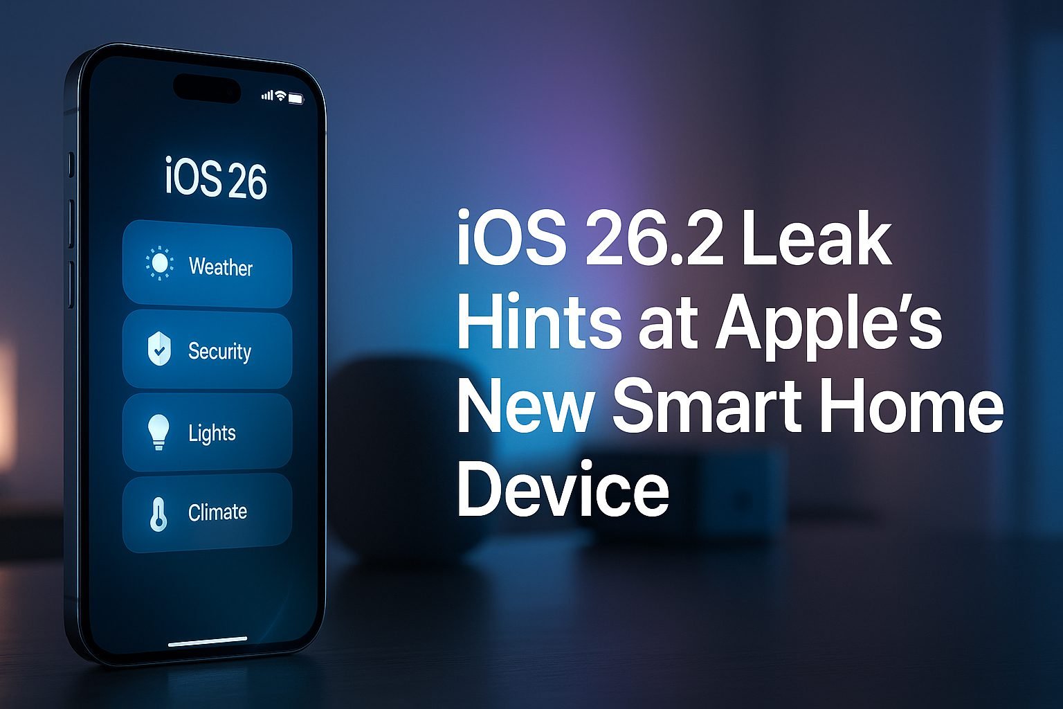 iOS 26.2 leak reveals Apple’s new smart home device for smarter living
