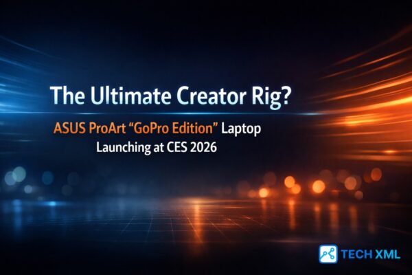 ASUS ProArt GoPro Edition Laptop showcased at CES 2026 as a creator focused device for video editing and portable studio workflows