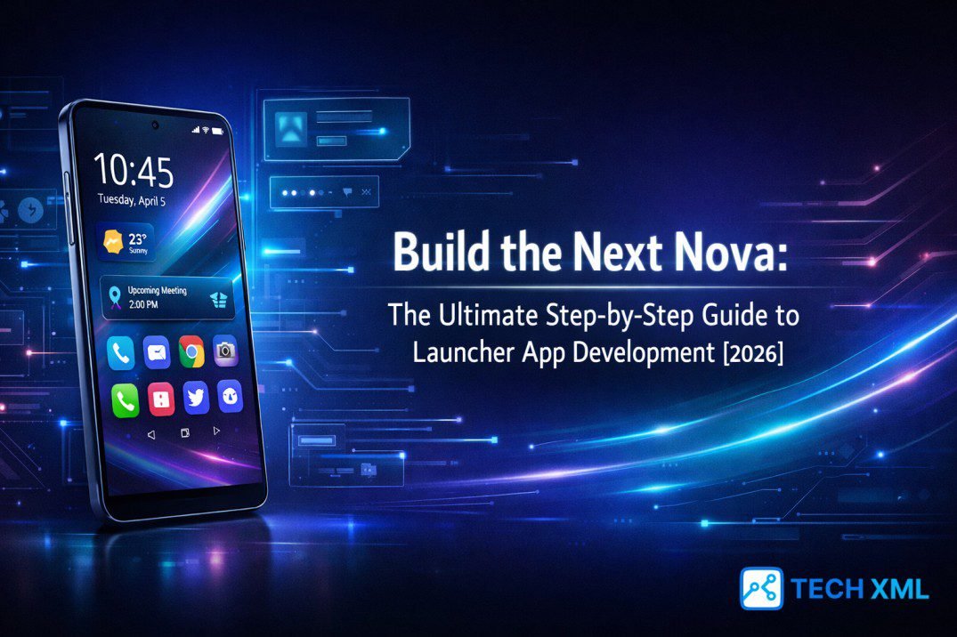 Launcher app development process showing Android home screen design, architecture planning, and performance focused UI decisions in 2026