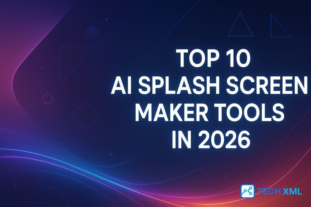 Modern app splash screen preview with clean logo, gradient tones, and AI generated visuals designed for fast mobile branding.