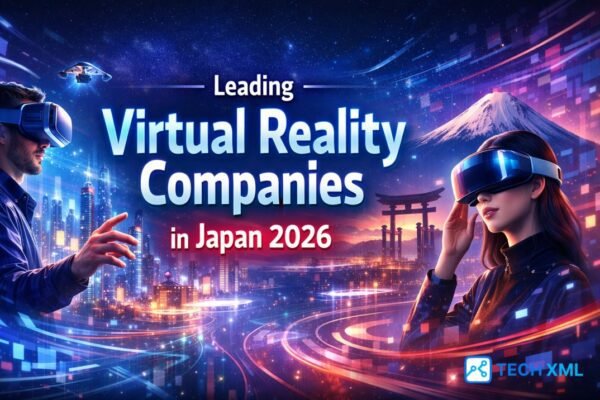 Leading Virtual Reality Companies in Japan 2026 showing advanced VR headsets, enterprise simulations, and immersive technology ecosystems.
