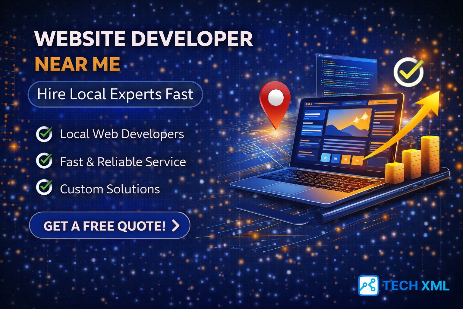 website developer near me helping businesses build fast loading websites with responsive design and local service expertise