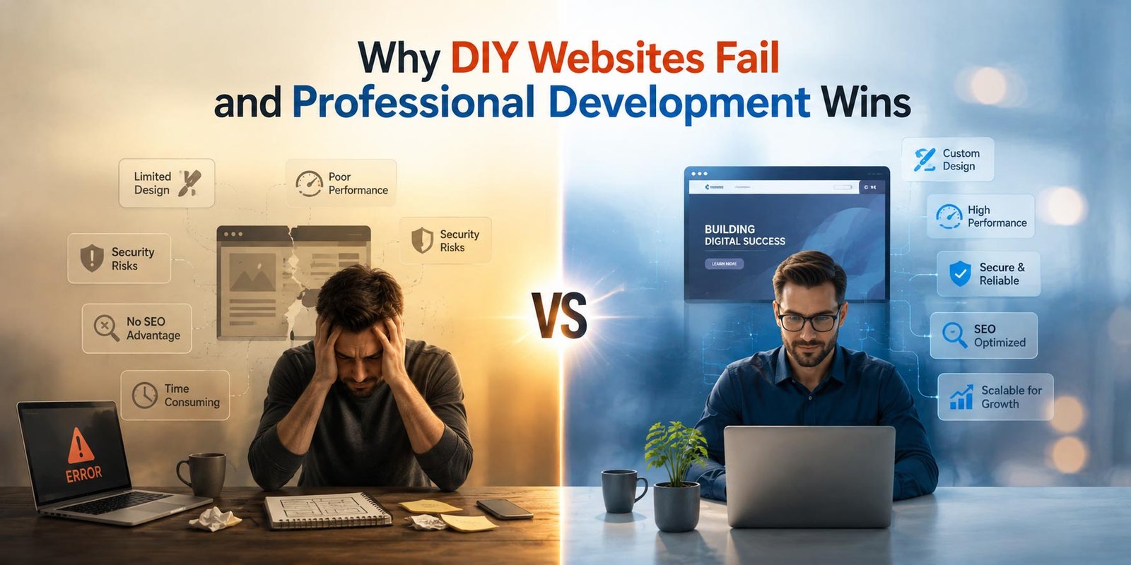 Why DIY websites fail compared with professional website development